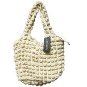 Wholesale - BROWN QUILTED SATCHEL HANDBAG W/TOP ZIPPER C/P 12